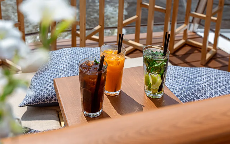 lemonade set on the summer table