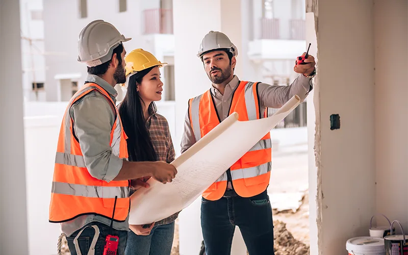 teammates planning their home interior projects